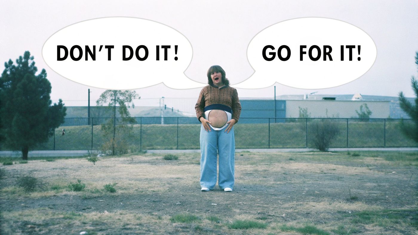 A funny representation of gut feeling