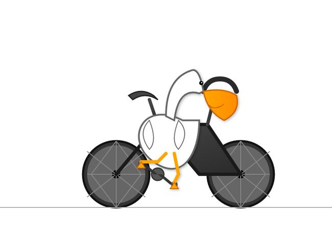 An SVG image of a pelican riding a bicycle, generated by an LLM.